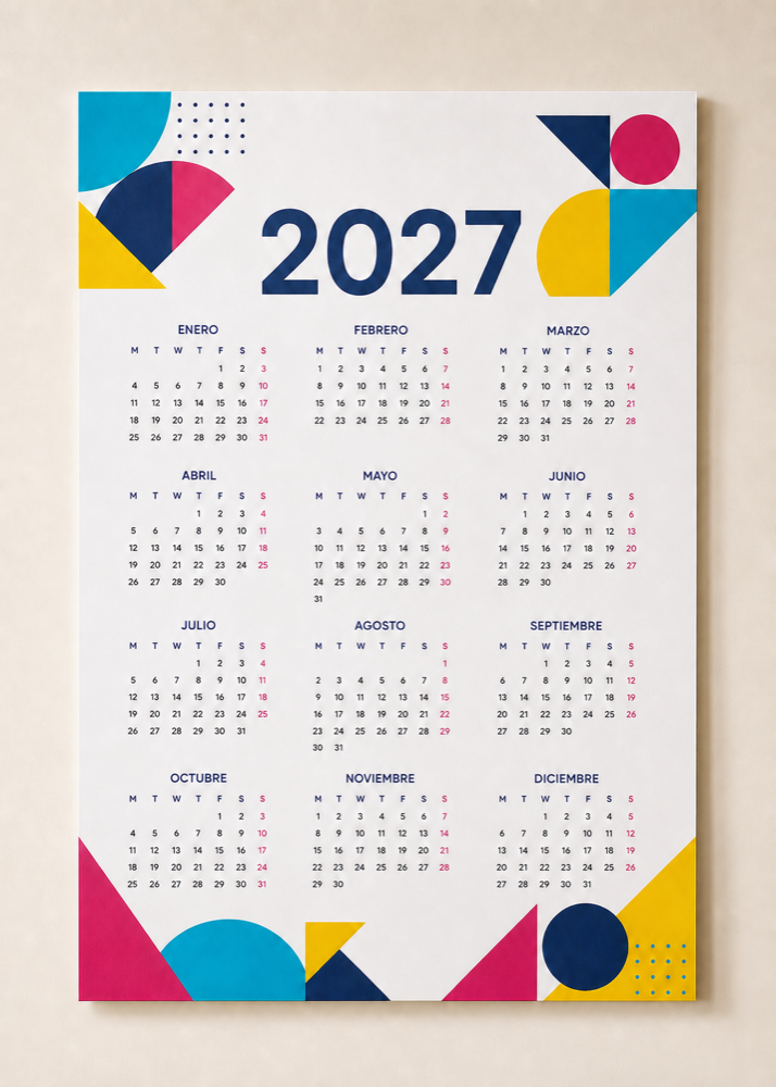Calendario personalizado 2027 - Calendario póster