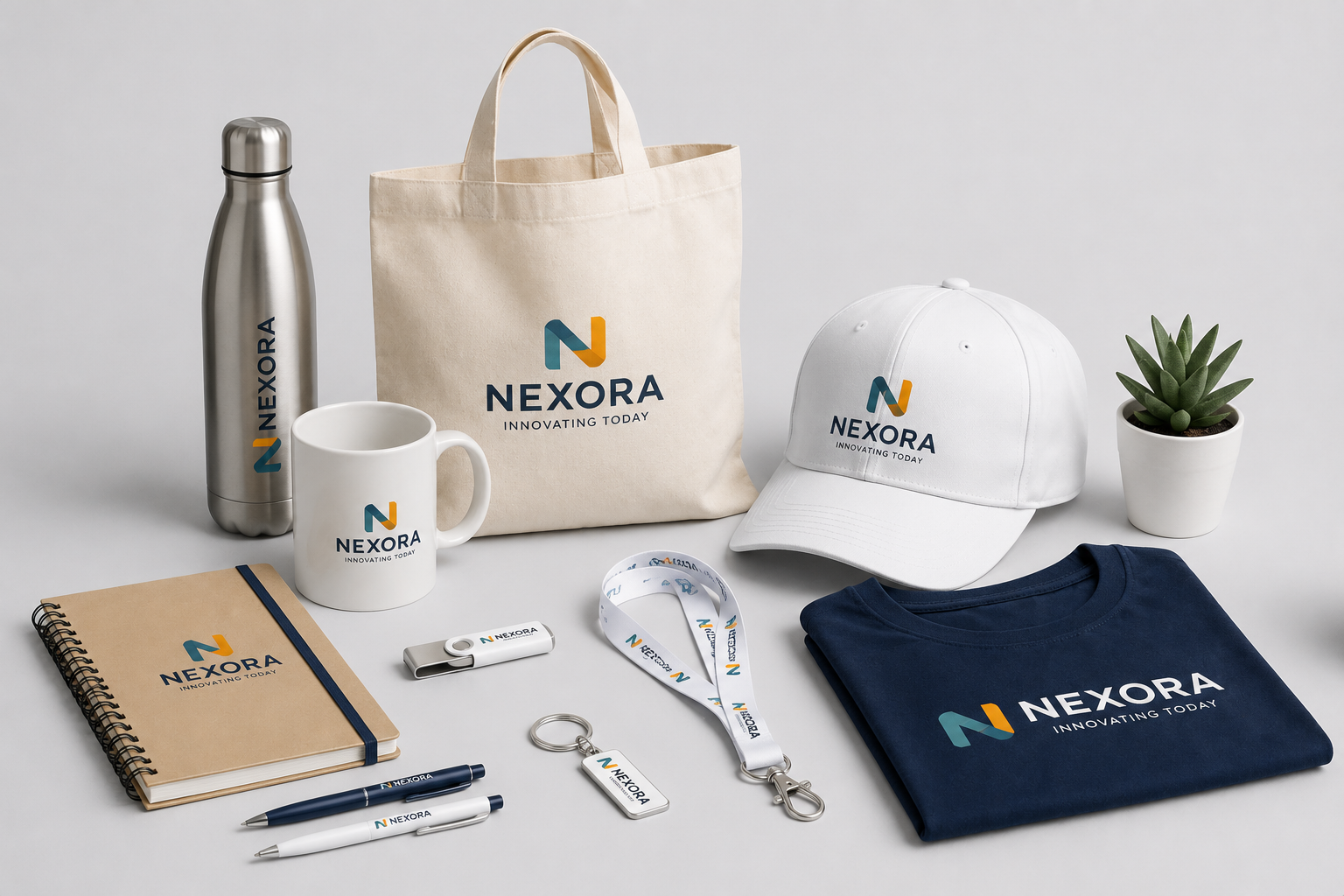 Selección de artículos de merchandising personalizados